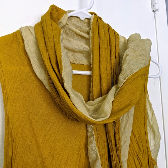 Tibetan 100% cotton dress w/ attached scarf - Picture 3 of 3